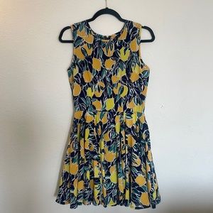 Maison Jules lemon print swing dress